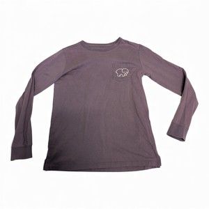 Ivory Ella Purple Long Sleeve Pocket Tee‎ XS
